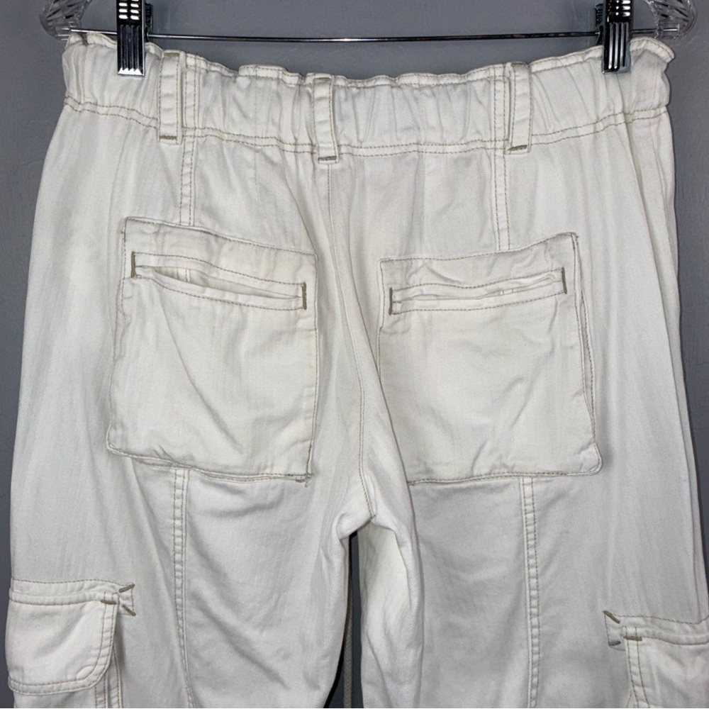 Free People Tahiti Cargo Pants Women’s S Ivory Ankle Length Boho Utility-Style - Picture 7 of 13